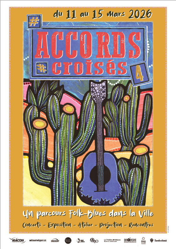 Affiche de la 4ème édition du festival Accords Croisés. ©Lili Kiwy